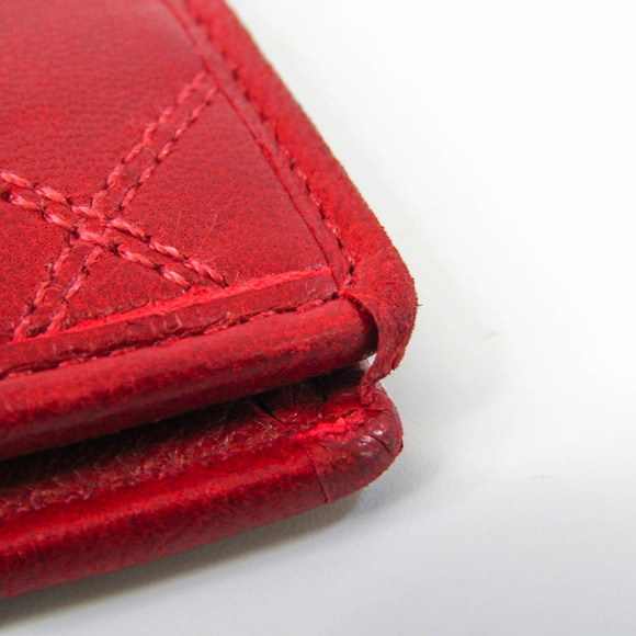 Chanel Bicolor Women's Leather Bill Wallet (bi-fold) Red Color - Picture 8 of 16